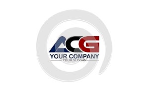 Modern strong initial ACG Logo template