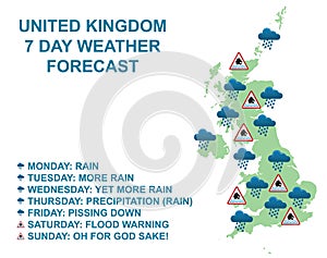 United Kingdom seven day weather forecasts photo