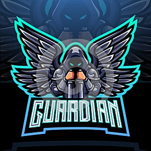 Guardian angel esport logo mascot design.