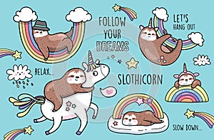 Sloths and Unicorn photo