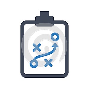 Strategy planning flat vector icon