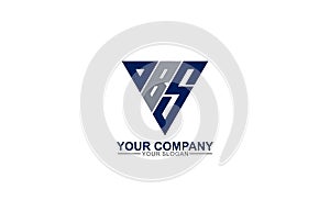 strong triangle OBS initial logo vector template