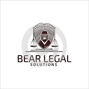 Bear logo mascot vector image