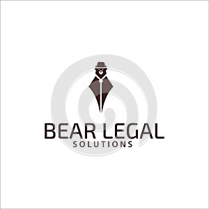 Bear logo mascot vector image