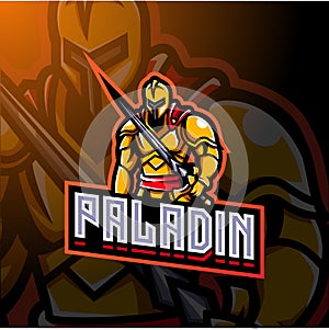 Paladin esport mascot logo design photo
