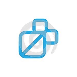 Absract letter bb unique three square logo vector