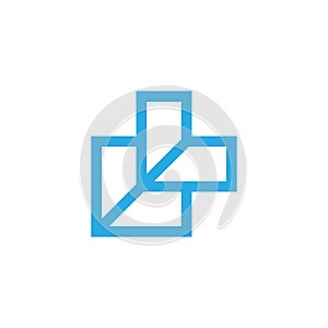 Absract letter bb unique three square logo vector