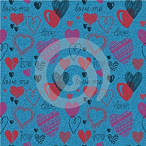 Hearts pattern seamless