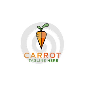 Carrot Logo Icon Design Template Vector