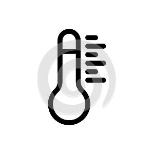 Thermometer icon outline vector. isolated on white background