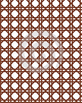 Dark natural cane webbing seamless illustration