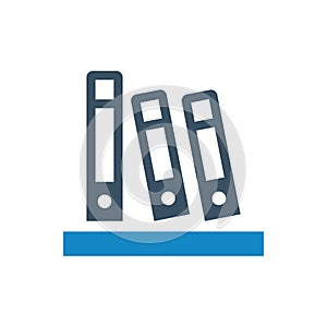 Office files icon blue vector illustration