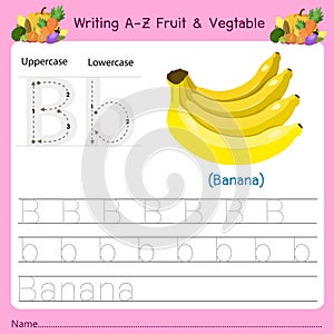 Illustrator of writing a-z Fruit & Vegtable B photo