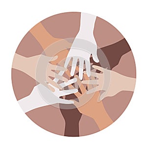 Great teamwork support each other vector illustration