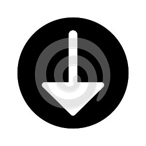 Down black arrow icon design