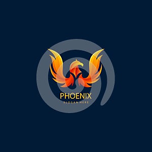 Luxury phoenix logo concept. best phoenix bird logo design