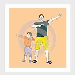 Like father like son with great style