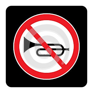 No Horn traffic sign