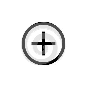 Plus sign icon black
