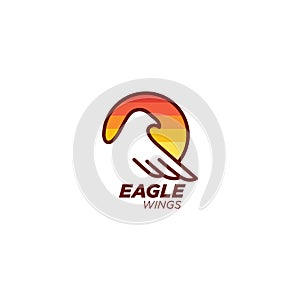 Eagle logo wings illustration design