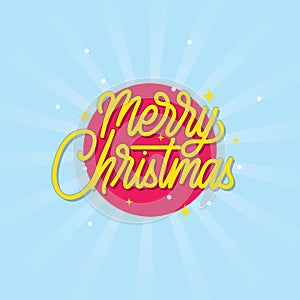 Simply Merry Christmas Handlettering Poster photo