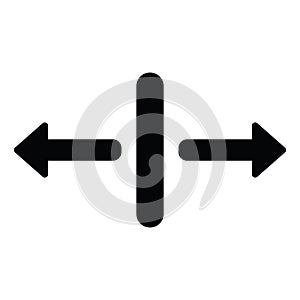 Left and right  arrow sign