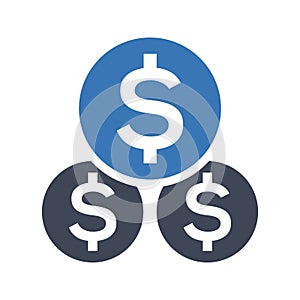 Crowdfunding donation funds vector icon