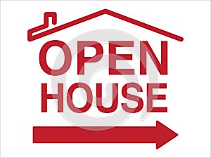 Open House Sign Template for Real Estate Agents | Directional Layout for Home Showings | Vector Design