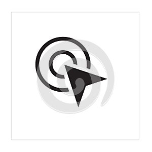 Circle And Arrow Black Logo Vector