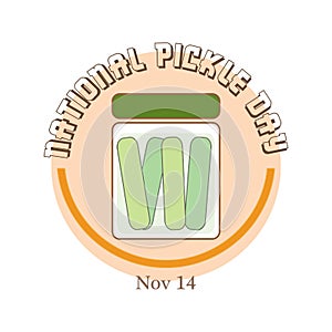 National pickle day sign and badge