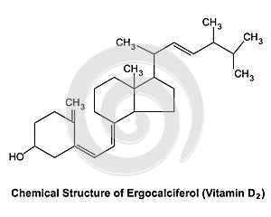 Chemical Structure of Ergocalciferol.