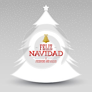 Feliz Navidad y Prospero Ano Nuevo, Spanish translation: Merry Christmas and Happy new Year. photo