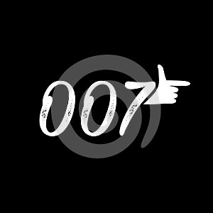 007 vector logo. James Bond emblem. Vector