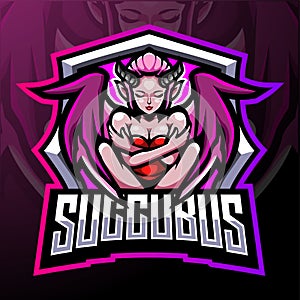 Succubus mascot. esport logo design photo
