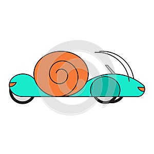 Fast snails car for animal race