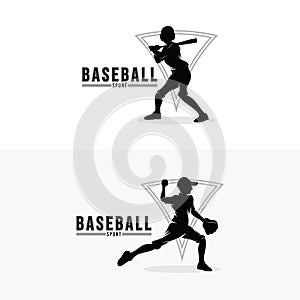 Set of baseball Sport Logo Design