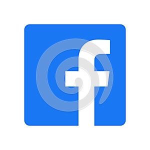 Facebook Logo - Vector - Original Latest Blue Color - Isolated. F Icon for Web Page, Mobile App or Print Materials. Transparent