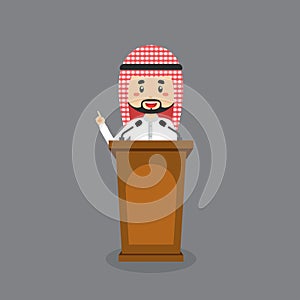 Cute Arabic Character Giving lectures photo