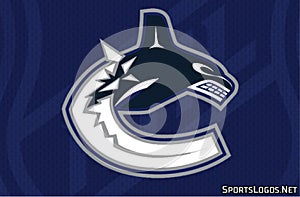 Vancouver Canucks logo editorial illustrative vector