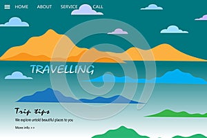 Nature landing page with lake and sea view