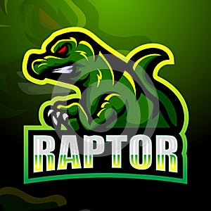 raptor mascot logo design