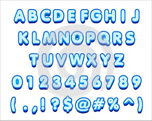 Frozen alphabet font.