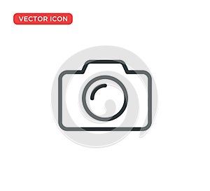 Camera Icon Flat Vector Illustration Design Editable Resizable