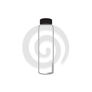 Glass Water Bottle 1 Litre with Screw Cap photo