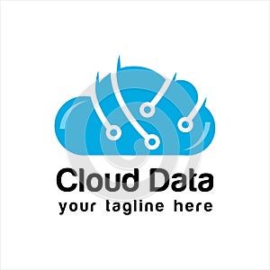 Creative Cloud Data Concept Logo Design.