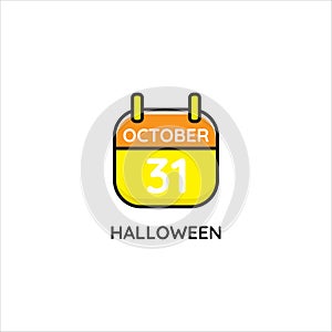 calendar icon October 31st Halloween day