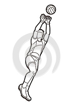 Gaelic Football Male Player Cartoon Graphic Vector photo