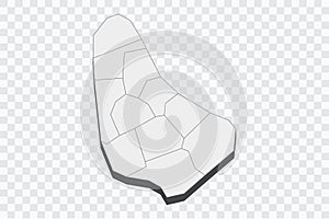 3D map illustration of Belize