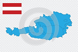 Austria map flag design