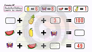 Puzzle to kids learn solve it children learning math Exercise 40